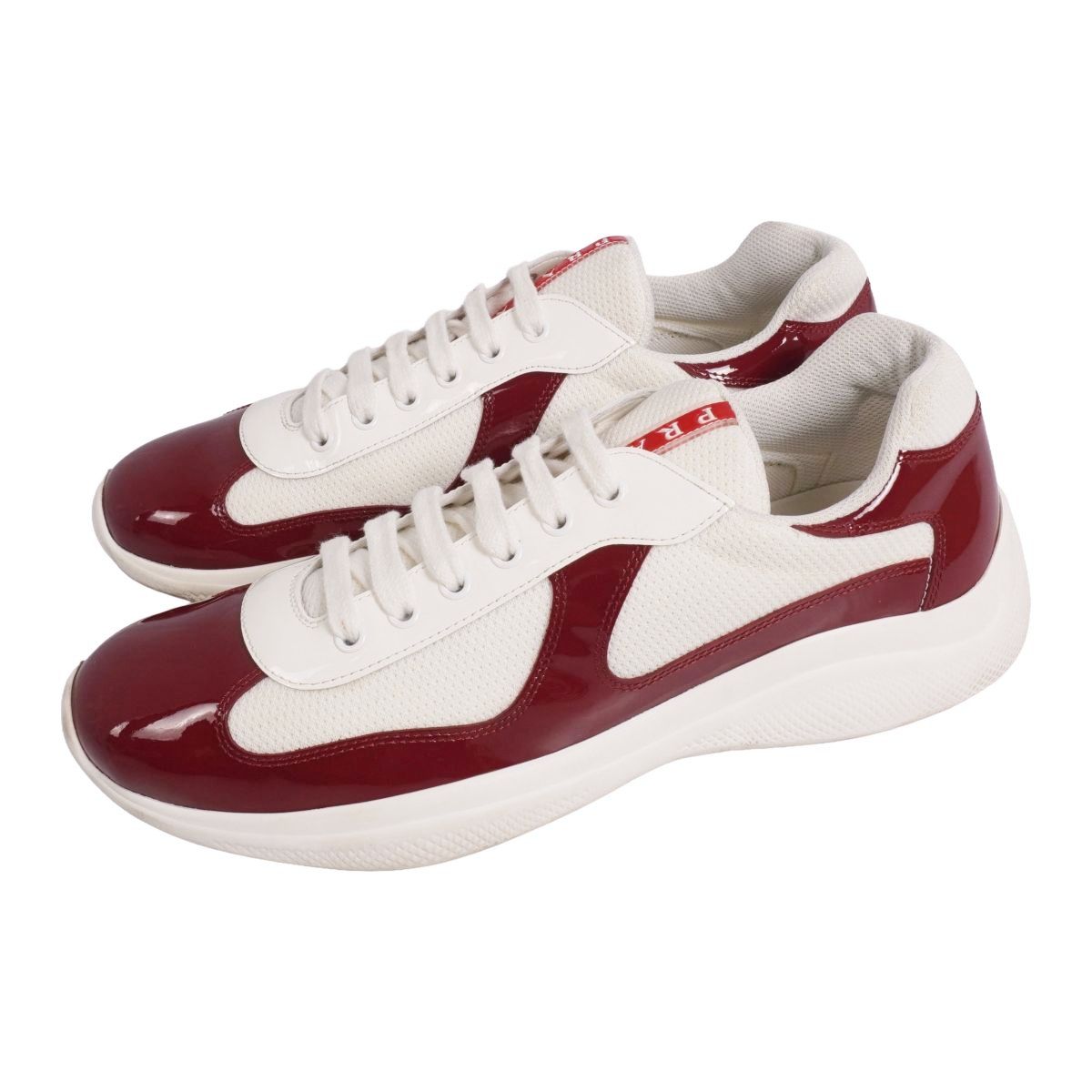 美品 プラダスポーツ PRADA SPORTS スニーカー レースアップ パテン