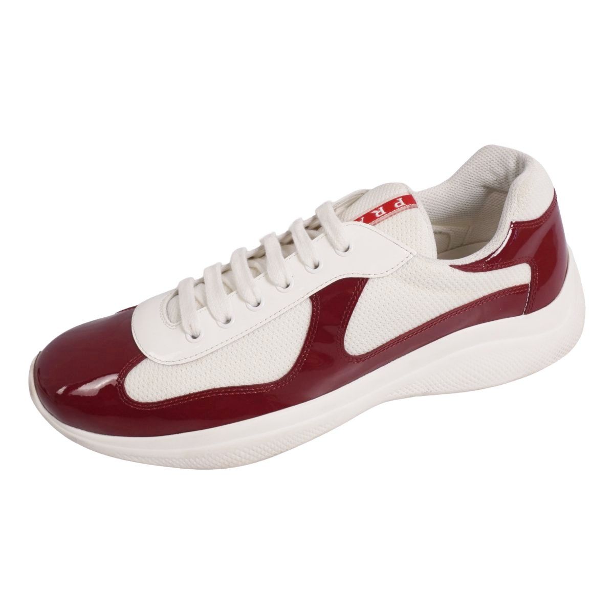 美品 プラダスポーツ PRADA SPORTS スニーカー レースアップ パテン
