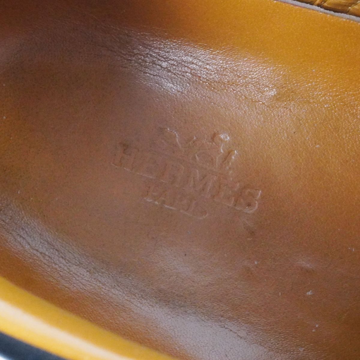 美品 エルメス HERMES スニーカー ターボ スリッポン レザー 本革 シュ