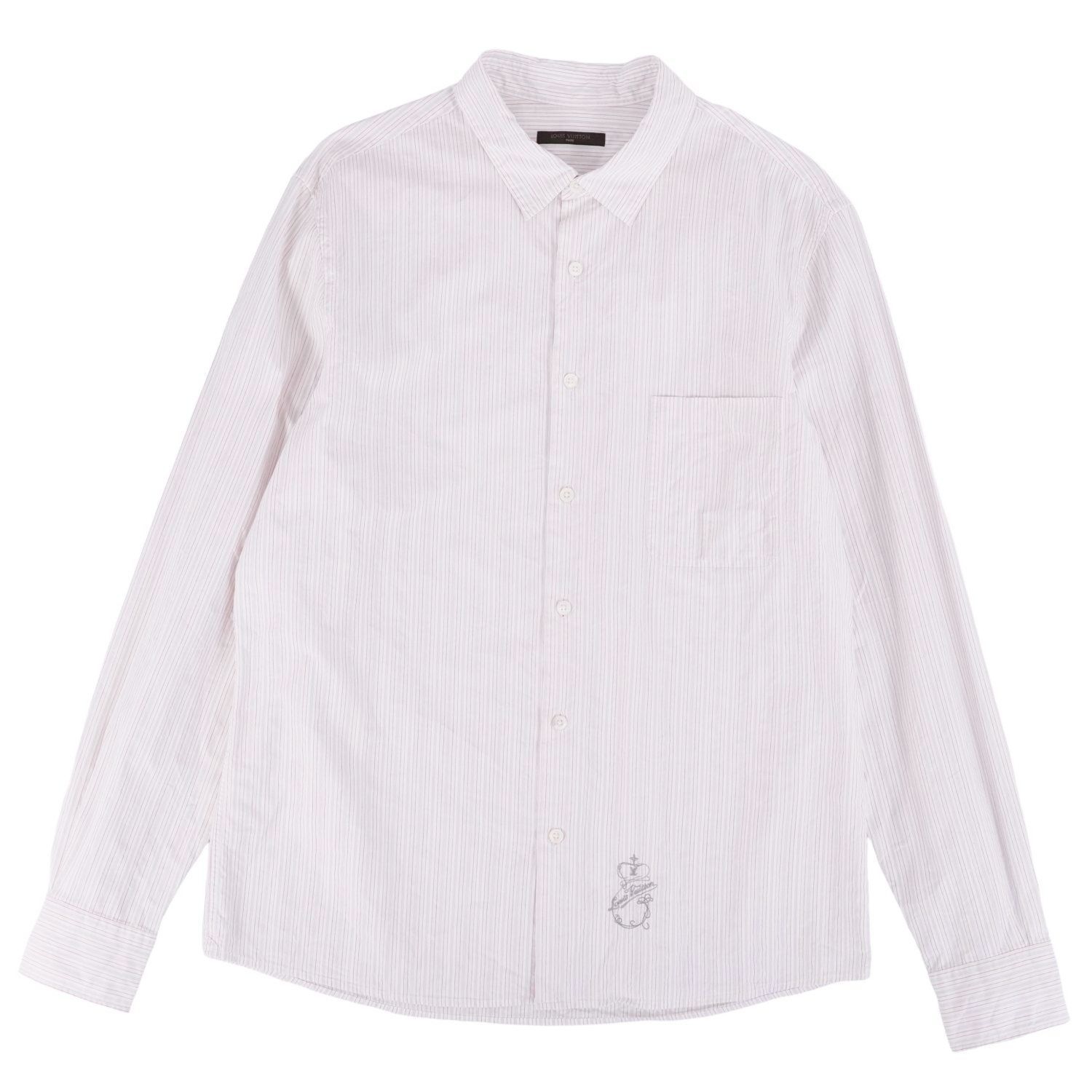 LOUIS VUITTON モノグラム 長袖シャツ ホワイト 32 ルイヴィトン LOUIS VUITTON 長袖シャツ サイズL RM231M TA4