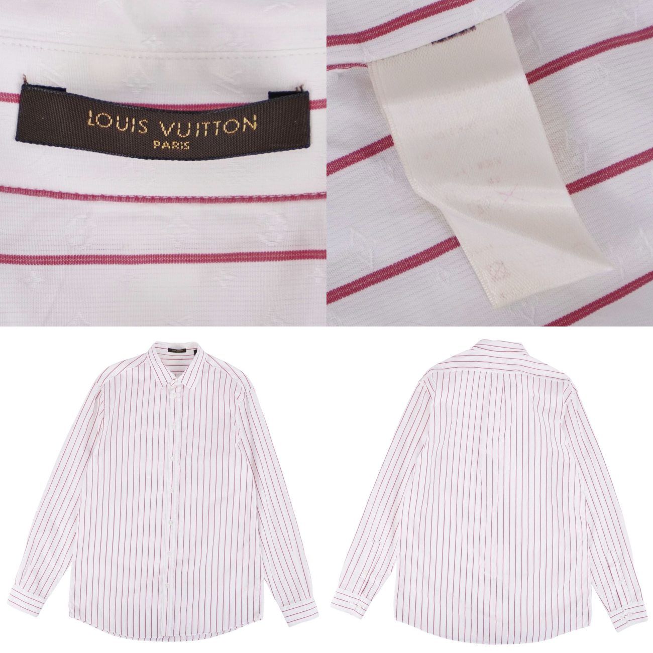 美品 ルイヴィトン LOUIS VUITTON シャツ ロングスリーブ 長袖 モ 