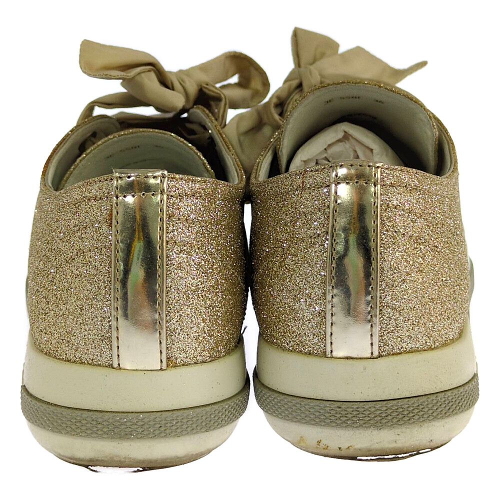 PRADA プラダ グリッター スニーカー靴 36 ゴールド【オールシーズン】【♀】【A】【レディース】★■618073【中古】