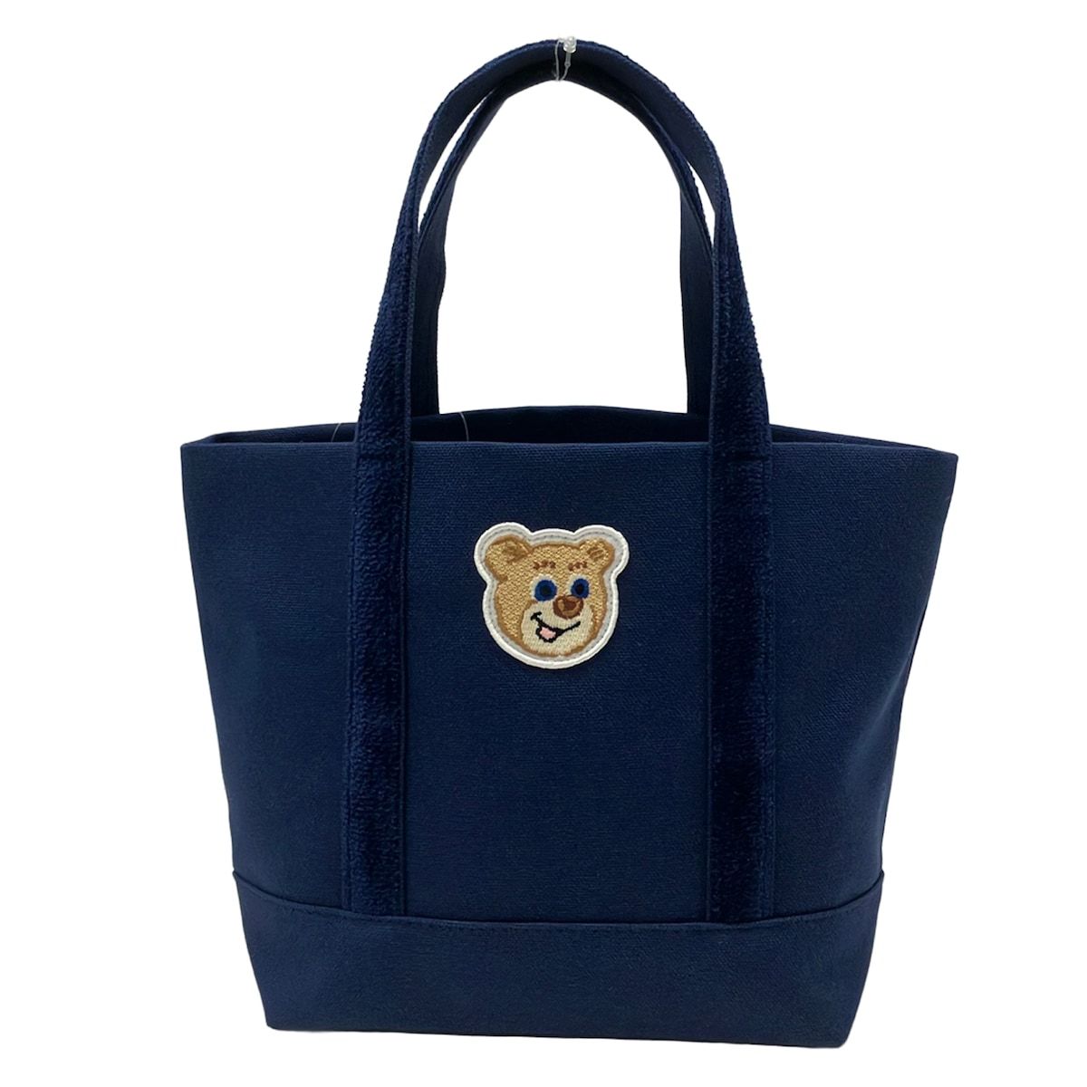 FEILER(フェイラー) トートバッグ美品 オールドテディワッペントートバッグ ネイビー クマ/LOVERARY