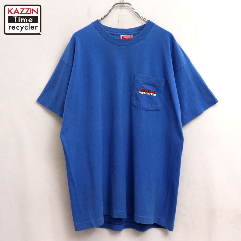 90s USA製 vintage Marlboro ポケットTシャツ たばこ ウルフ 半袖Ｔシャツ メンズ 表記ONESIZEサイズ