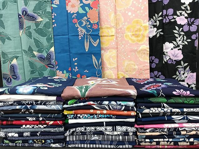 平和屋着物■浴衣 まとめて 45点 兎 蝶 蜻蛉 菖蒲 向日葵 花柄 注染 暈し染め など 着用可能多数 未使用品あり mmm1255