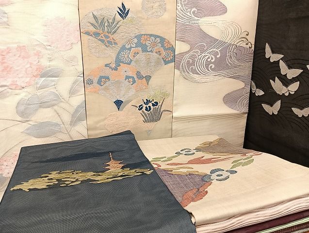 平和屋着物□夏物 名古屋帯 絽 紗 まとめて 50点 鳥 蝶 風景 紫陽花