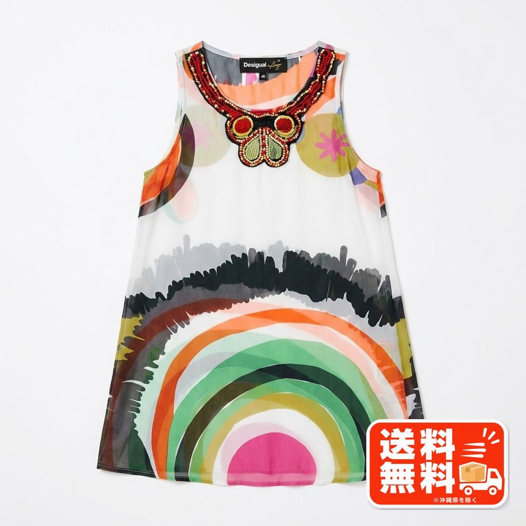 Desigual デシグアル ノースリーブ トップス ビーズ装飾 40 TSUMORI CHISATO風 7,489円