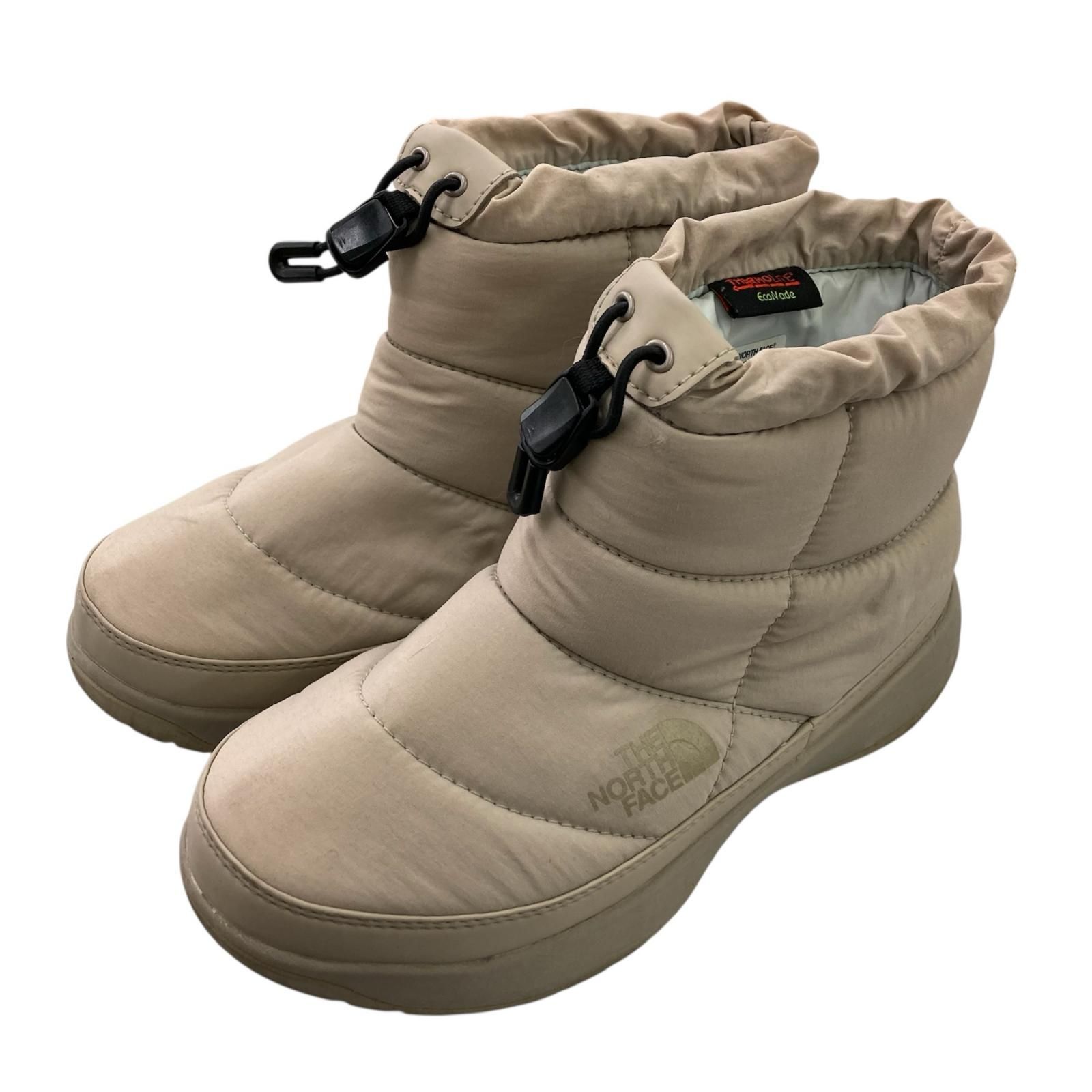 186005 現状品 THE NORTH FACE ザ・ノースフェイス ヌプシ ブーティー ショートブーツ NFW51976 22cm ベージュ