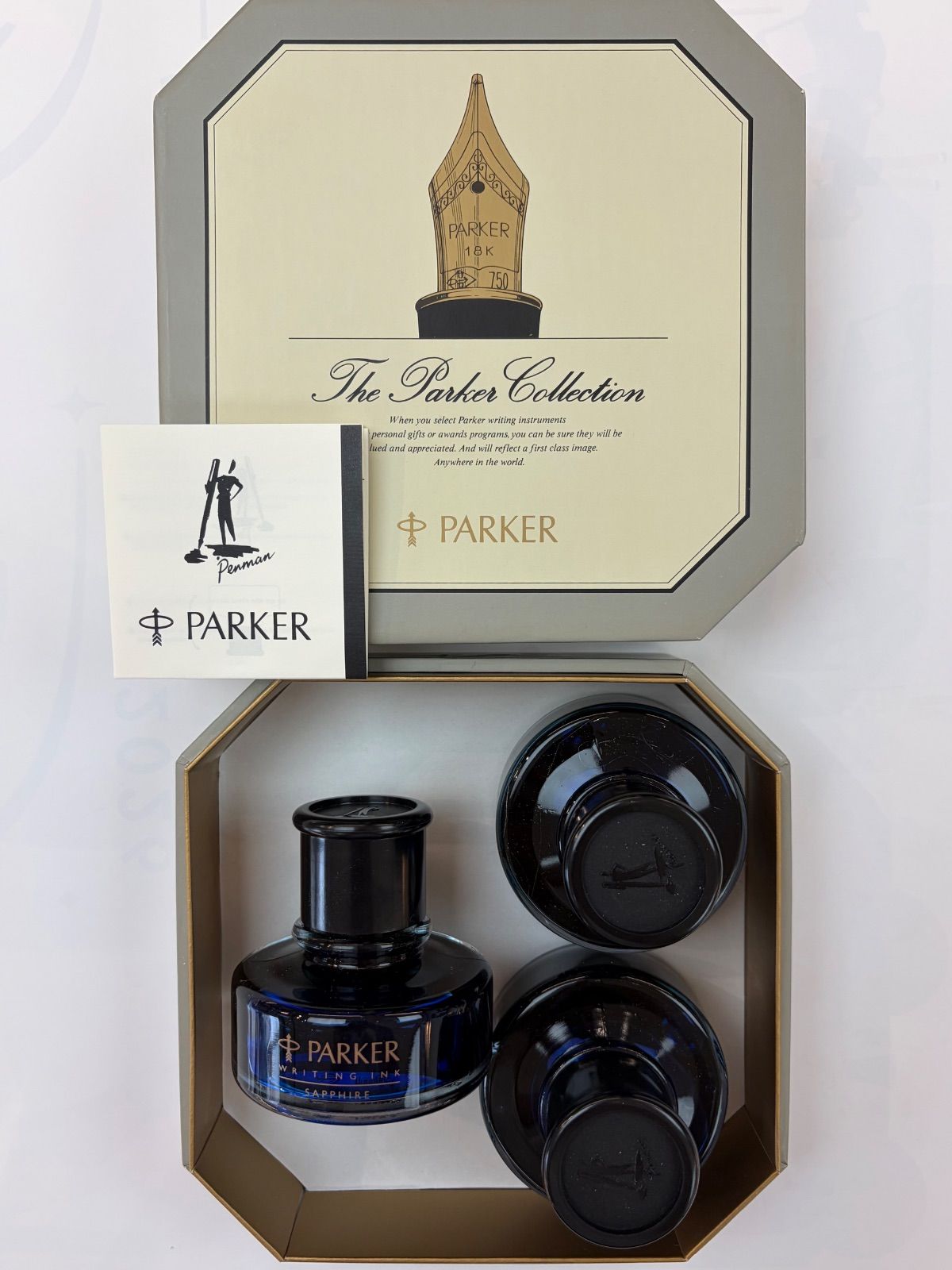 パーカー ペンマン ボトルインク サファイア 3個セット 新品未使用