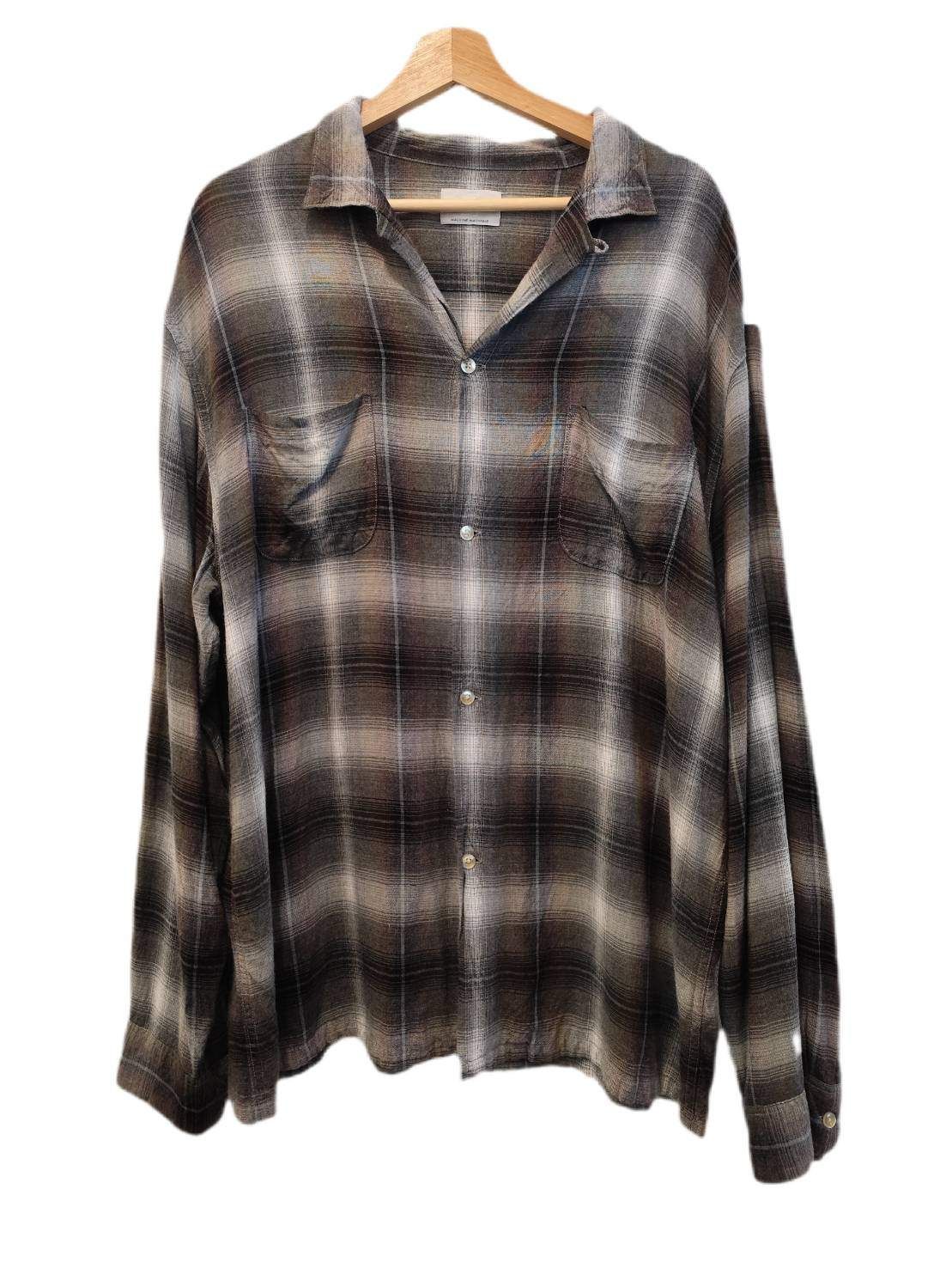 TOWNCRAFT オープンカラー長袖シャツ size:L グレー オンブレ 60s復刻