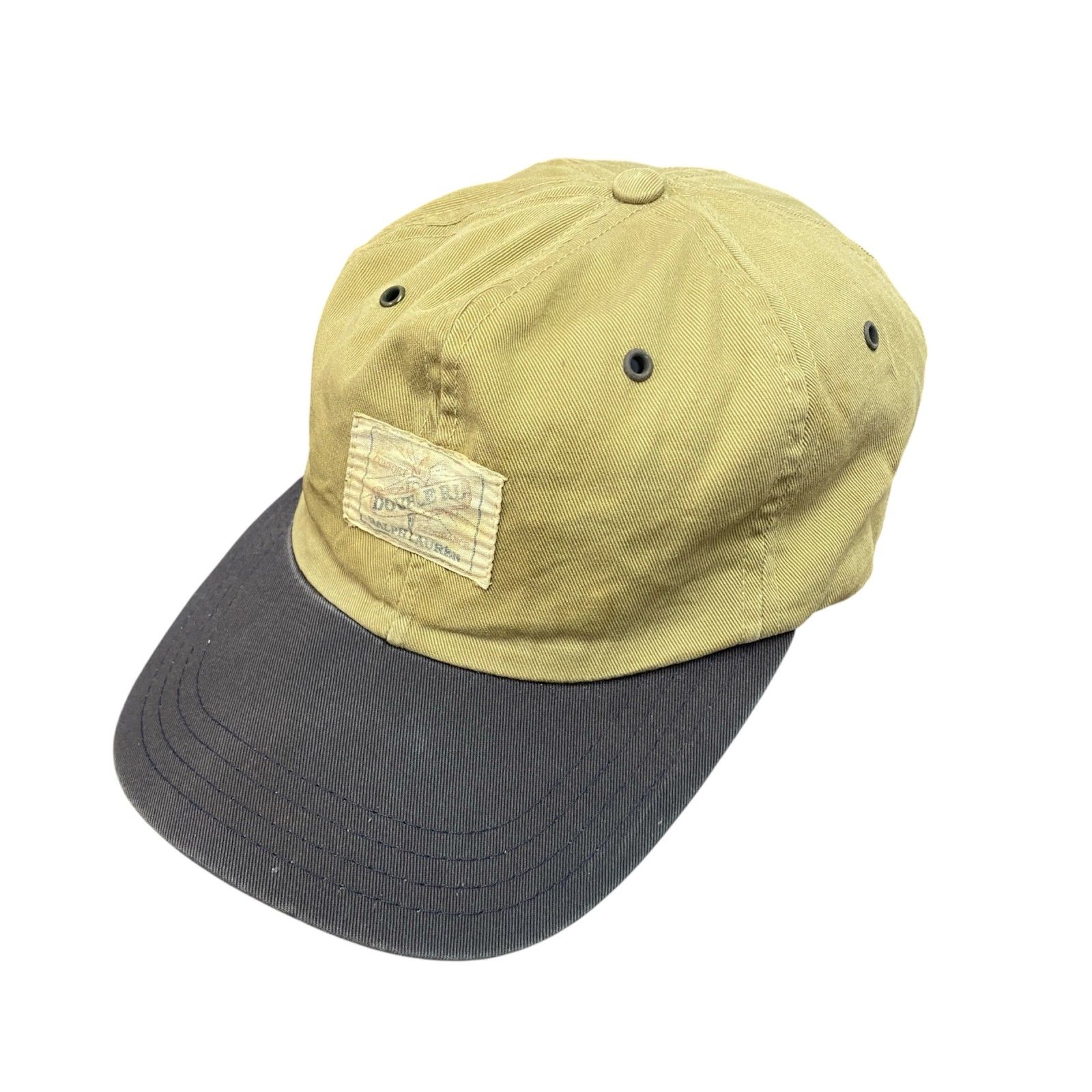 DOUBLE RL キャップ ベージュ　90s 90s DOUBLE RL ダブルアールエル RRL 三ツ星 6パネルキャップ ベース