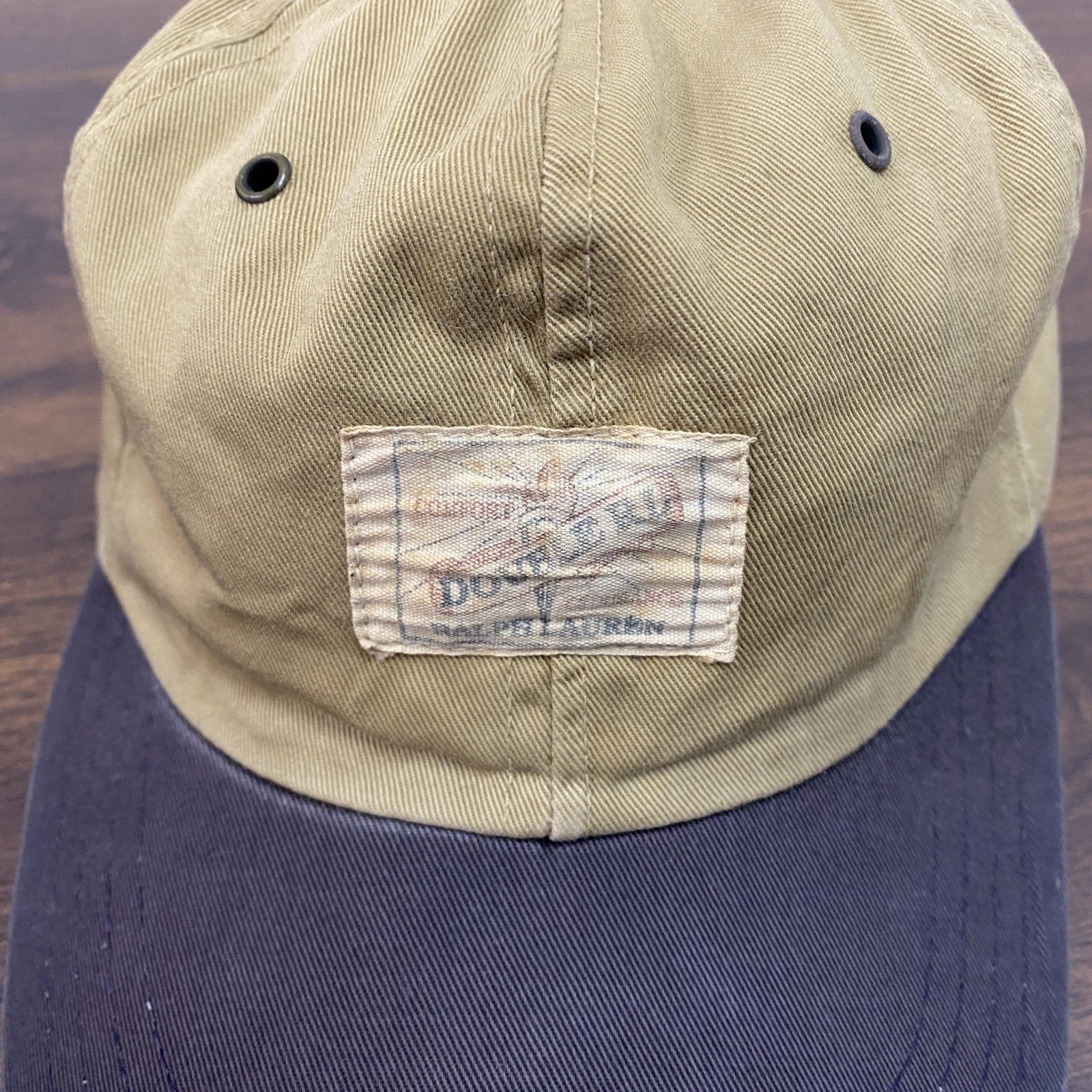 DOUBLE RL キャップ ベージュ　90s 90s DOUBLE RL ダブルアールエル RRL 三ツ星 6パネルキャップ ベース