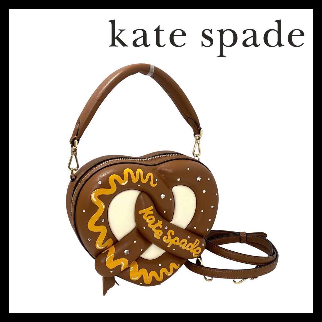 【kate spade】ビッグ アップル 3D プレッツェル クロスボディ KI974 2Way バッグ ショルダーバッグ ハンドバッグ ブラウン/茶 ケイトスペード NEW YORK /ニューヨーク (SER-7896)
