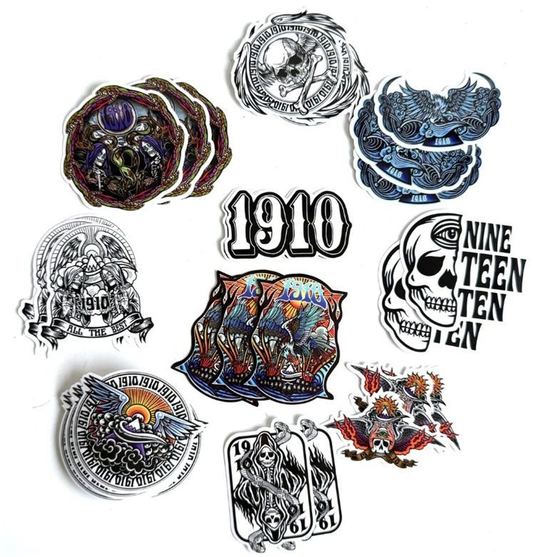 9teenten　ナインティーンテン　ステッカー 1910 NINETEEN TEN/ナインティーン・テン Artworks Sticker Pack