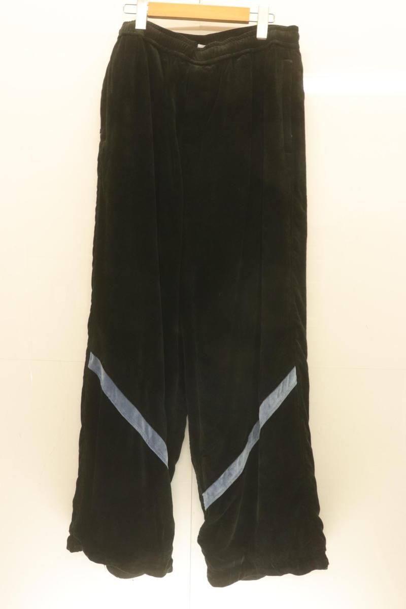 【中古】 BASICKS メンズイージーパンツ L Velvet 90's Line Trouser BASICKS L 黒 ブラック 無地