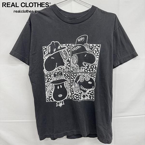 PEANUTS/ピーナッツ SNOOPY/スヌーピー VINTAGE/ヴィンテージ プリント スミクロ/シングルステッチ/半袖Tシャツ