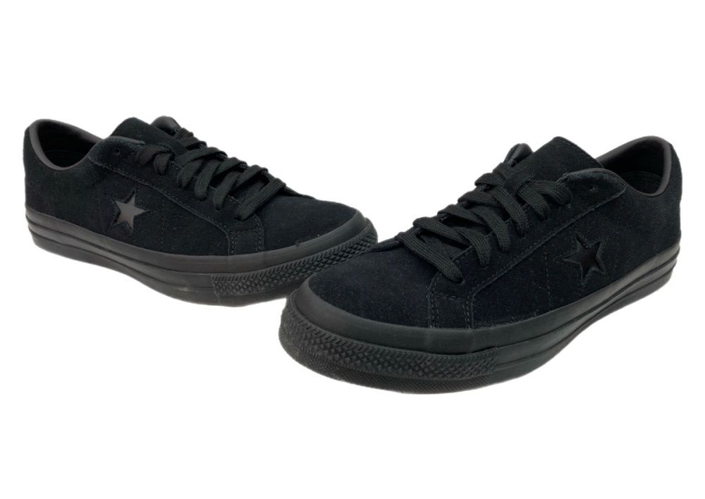 コンバース CONVERSE 25年製 ONE STAR SUEDE ワン スター スエード ブラックモノクローム ローカット シューズ 黒 33702081 メンズ靴 スニーカー ブラック 26.5cm 104S-1330