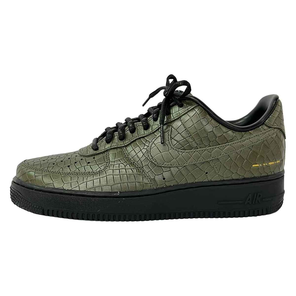 NIKE(ナイキ) スニーカー 27.5 メンズ美品 エア フォース 1 '07 PRM IQ3370-325 ダークグリーン 型押し加工 レザー