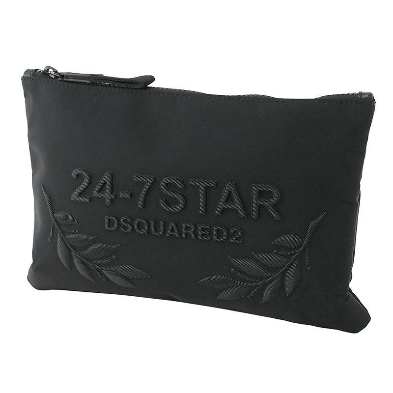 ディースクエアード DSQUARED2 ナイロンポーチ ブラック 24-7STAR
