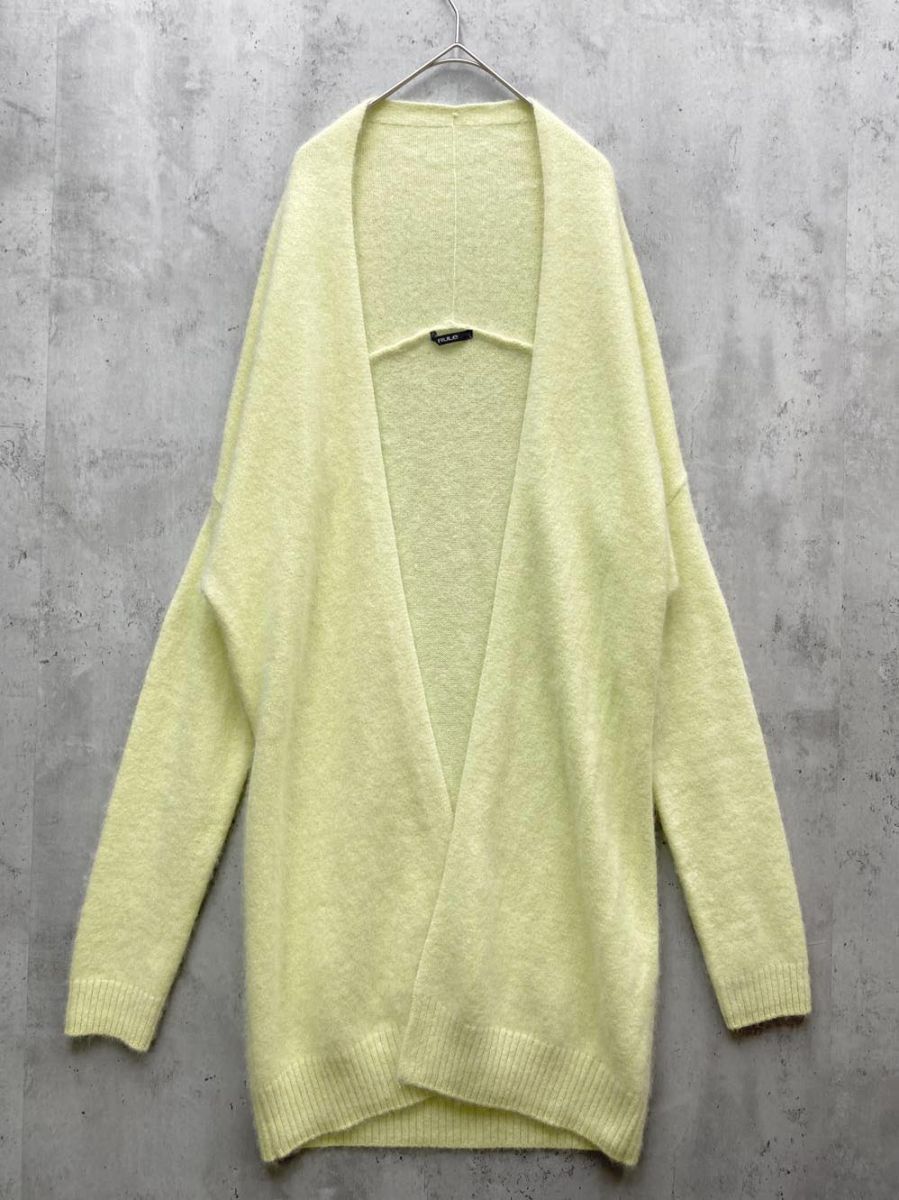 ■Rule ルール アンゴラウールトッパーカーディガン sizeM/レモンイエロー ■◇◎レディース