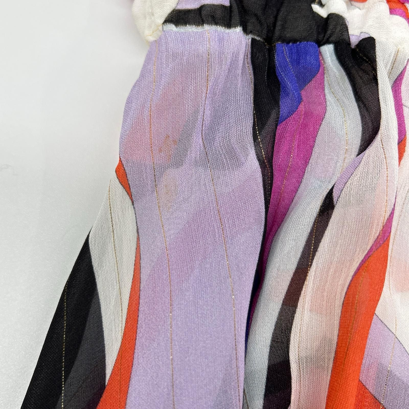 EMILIO PUCCI エミリオプッチ パープル系 総柄 チェーンベルト付き