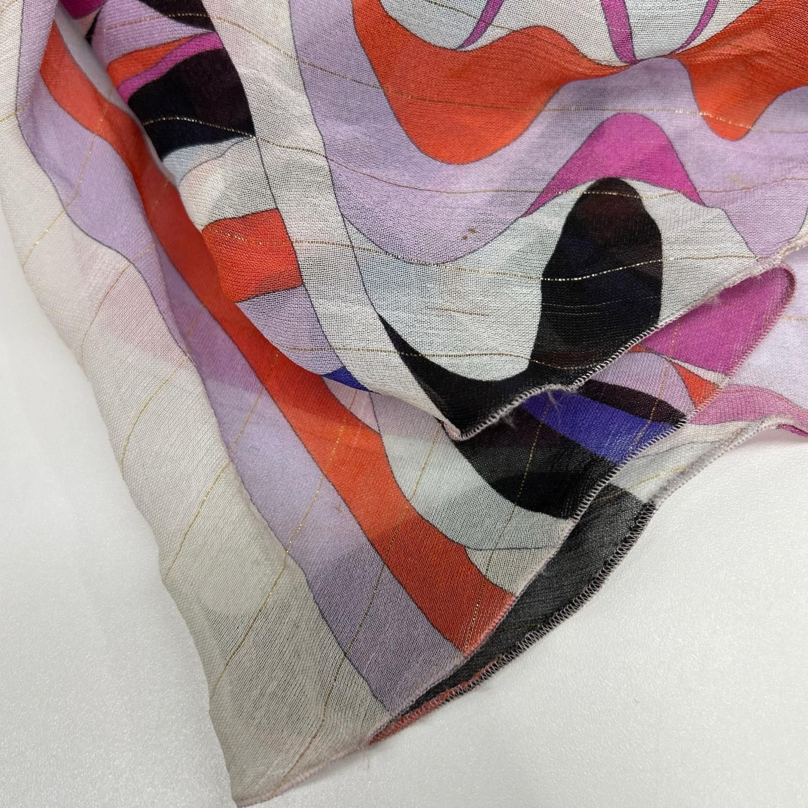 EMILIO PUCCI エミリオプッチ パープル系 総柄 チェーンベルト付き