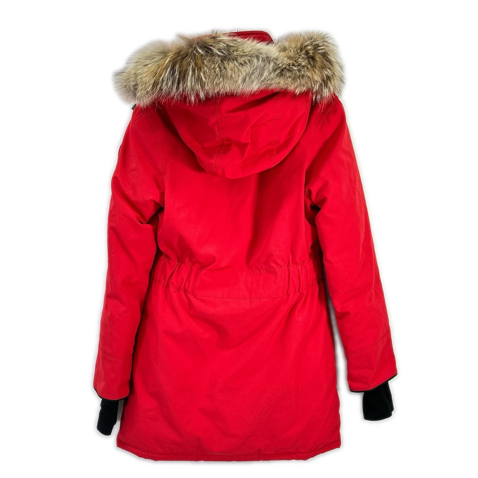 CANADA GOOSE カナダグース 6550L レッド Trillium Parka ファー付き