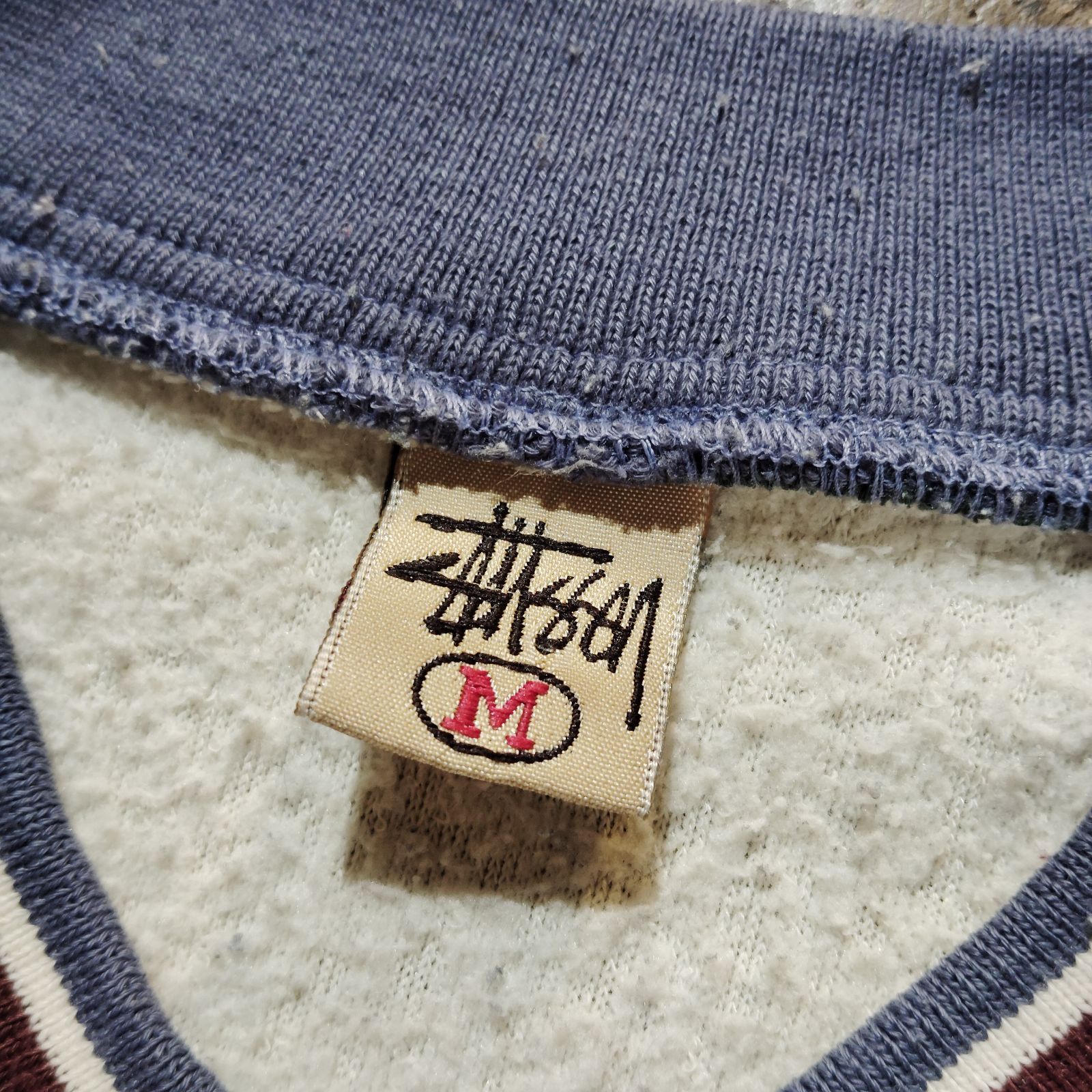OLDSTUSSY 90sパイルVネックセーター ブラック usa製 STUSSY 90s パイルVネックスウェット ステューシー 1990s - メルカリ