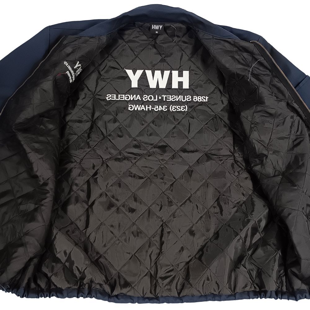 HWY × Us アス 袖フレイムデザイン ワークジャケット ネイビー サイズ