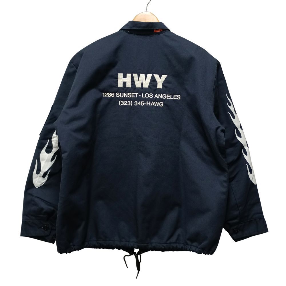 最終値下げ US アス 三軒茶屋 HWY ワークジャケット HWY × Us アス 袖フレイムデザイン ワークジャケット ネイビー サイズ