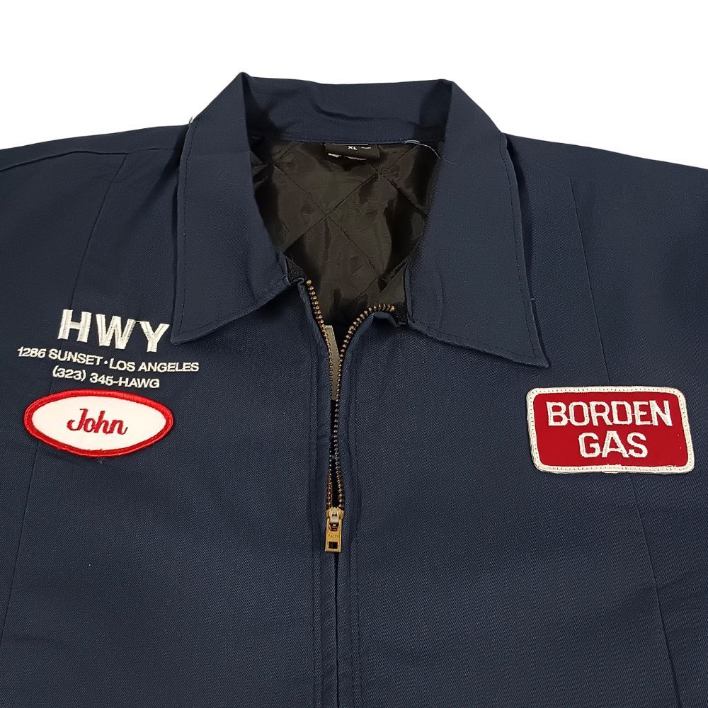 最終値下げ US アス 三軒茶屋 HWY ワークジャケット HWY × Us アス 袖フレイムデザイン ワークジャケット ネイビー サイズ