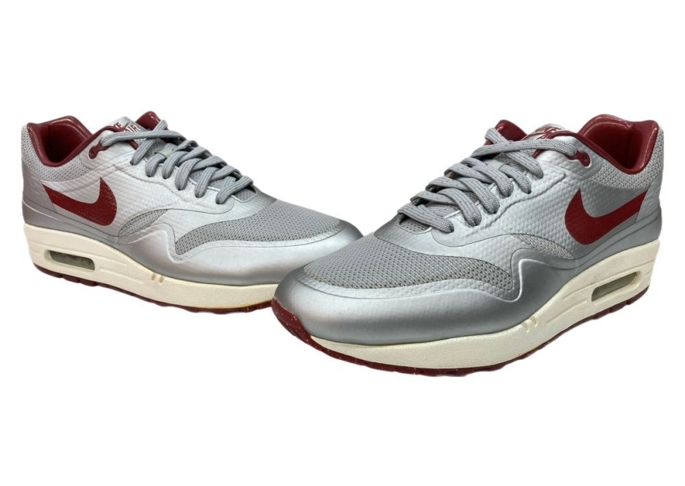 ナイキ NIKE 13年製 AIR MAX 1 HYP QS Silver Deep Red エア マックス ハイパーフューズ ローカット シューズ 銀 633087-006 メンズ靴 スニーカー シルバー 28.5cm 104S-1331
