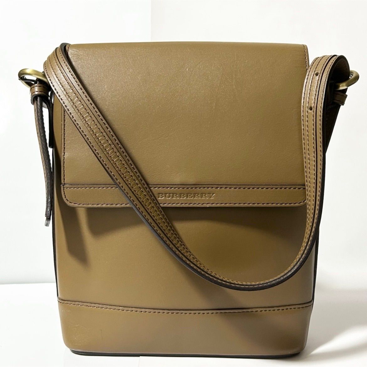 BURBERRY バーバリー レザー ノヴァチェック クロスボディ ショルダーバッグ レディース ブラウン D0039021Q
