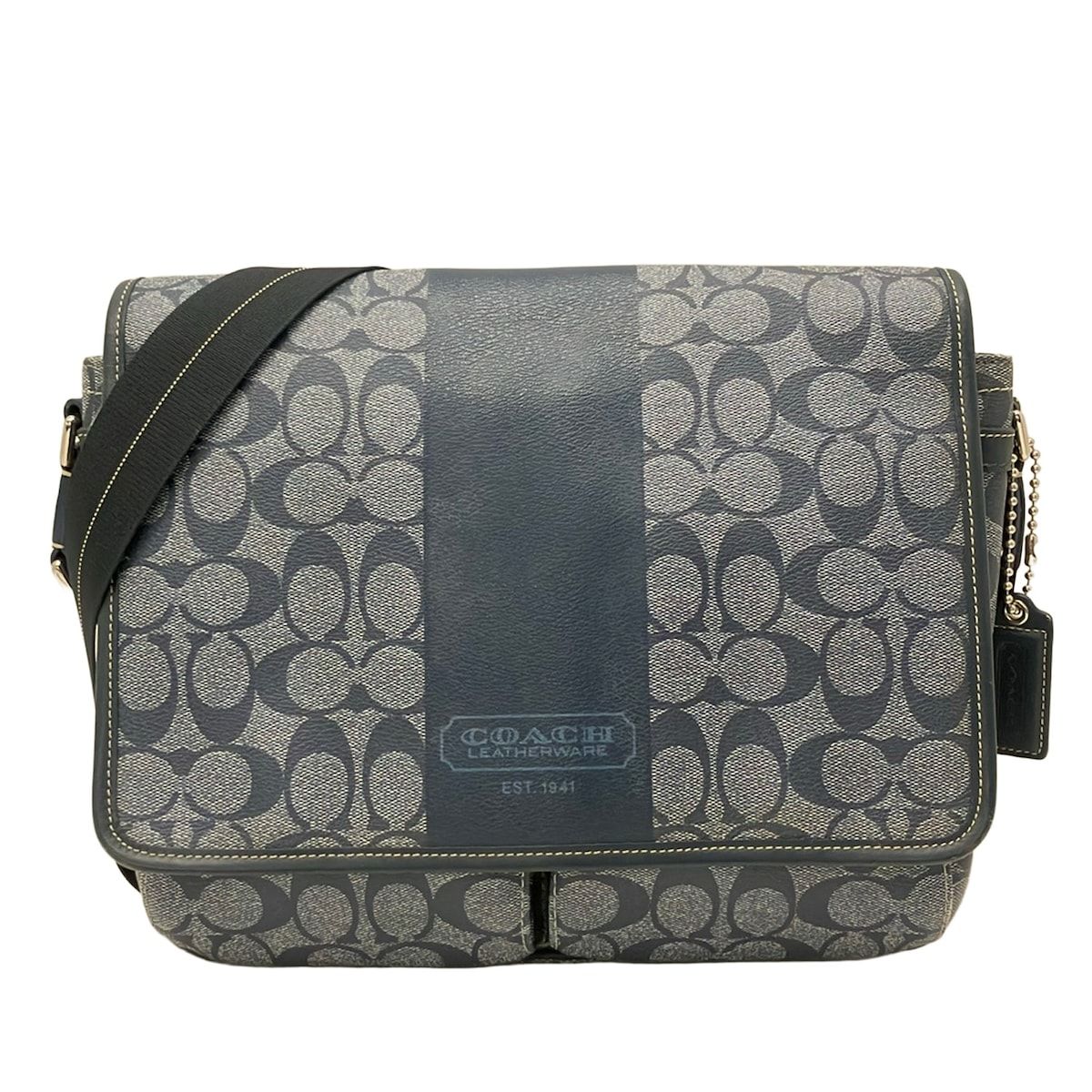 COACH(コーチ) ショルダーバッグ ヘリテージメッセンジャーバッグ F70432 ネイビー レザー