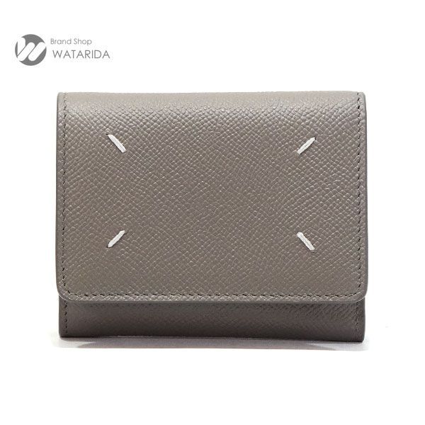 マルジェラ Maison Margiela 財布 4ステッチ 三つ折り コンパクト ウォレット SA3UI0017 P4745 T8013 グレー グレイニーレザー 箱･保証書付 送料無料