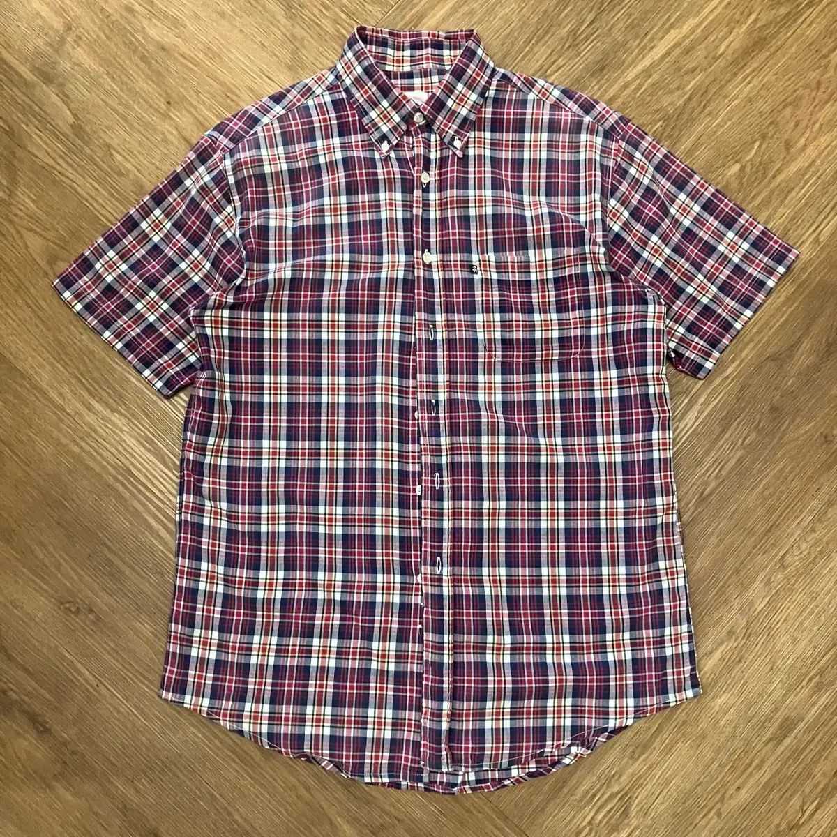 N129 ブルックス・ブラザーズ CHECK 半袖 シャツ