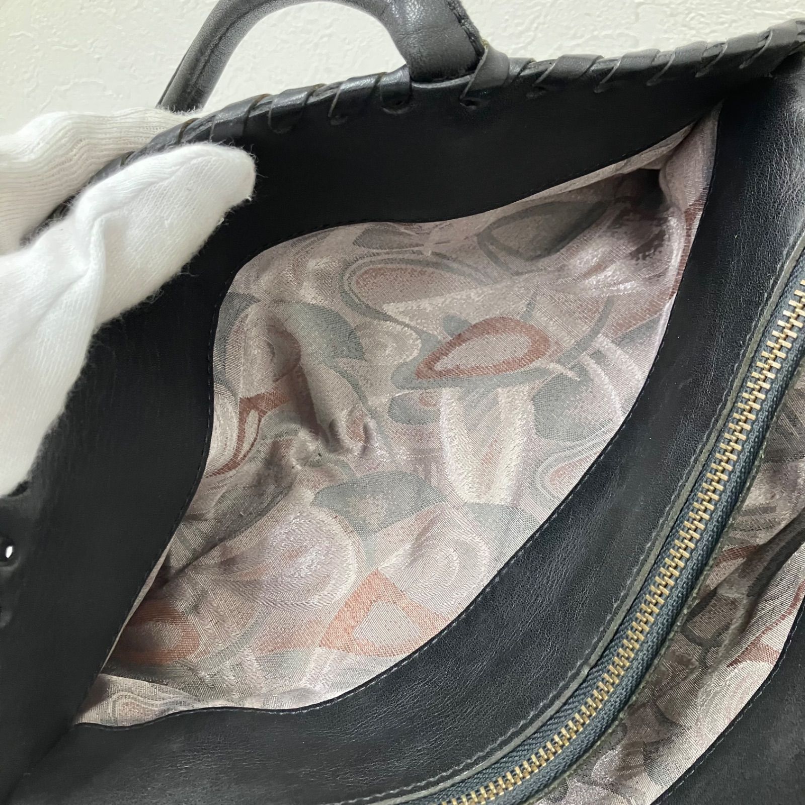 Y5297 IBIZA イビサ イビザ ハンドバッグ トートバッグ ブラック 黒
