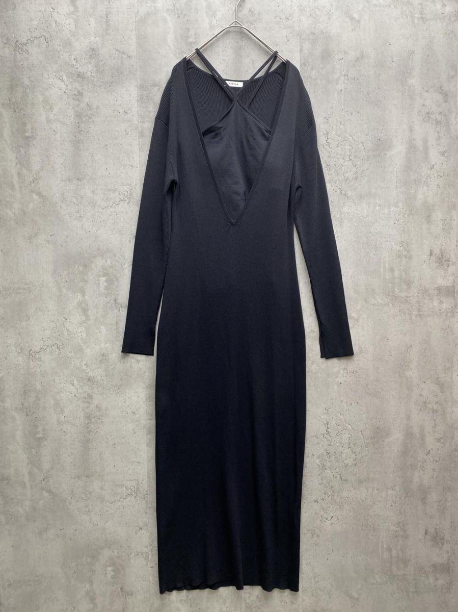 FLAY I.D フレイアイディー キャミレイヤードニットワンピース 2点セットFWNO241223 sizeONE/黒 ■◇◎レディース