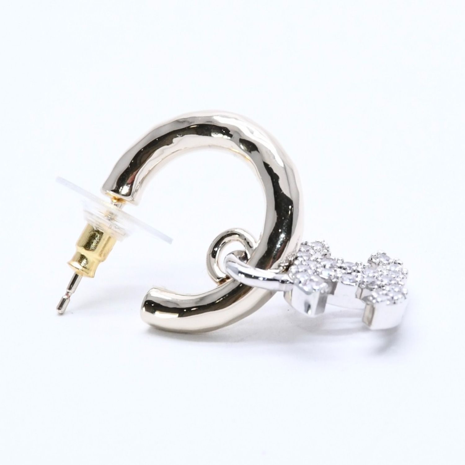 極美品 CHANEL シャネル ピアス フープイヤリング B22S刻印 シルバー