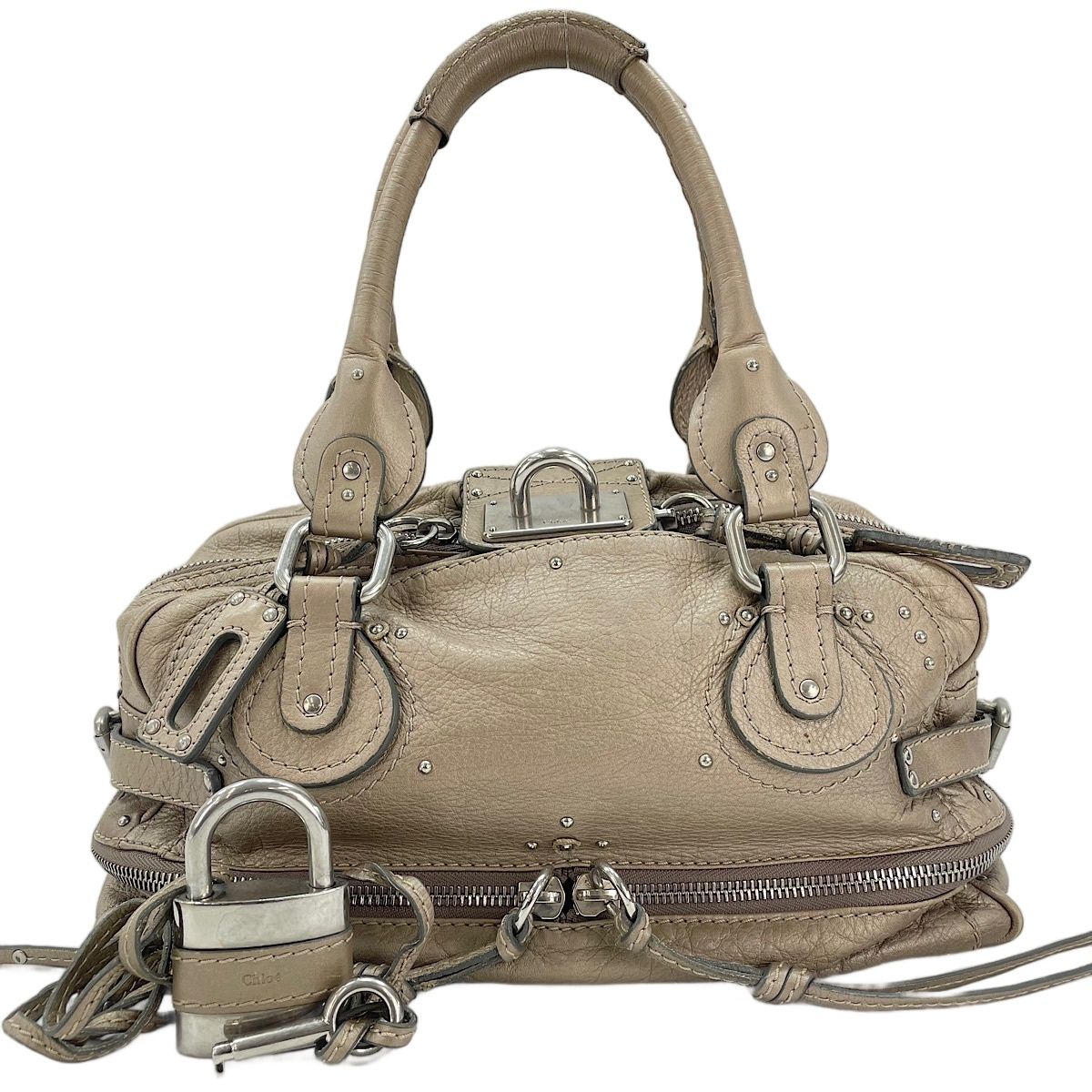 Chloe クロエ ハンドバッグ パディントン ミディアム スタッズ【中古】