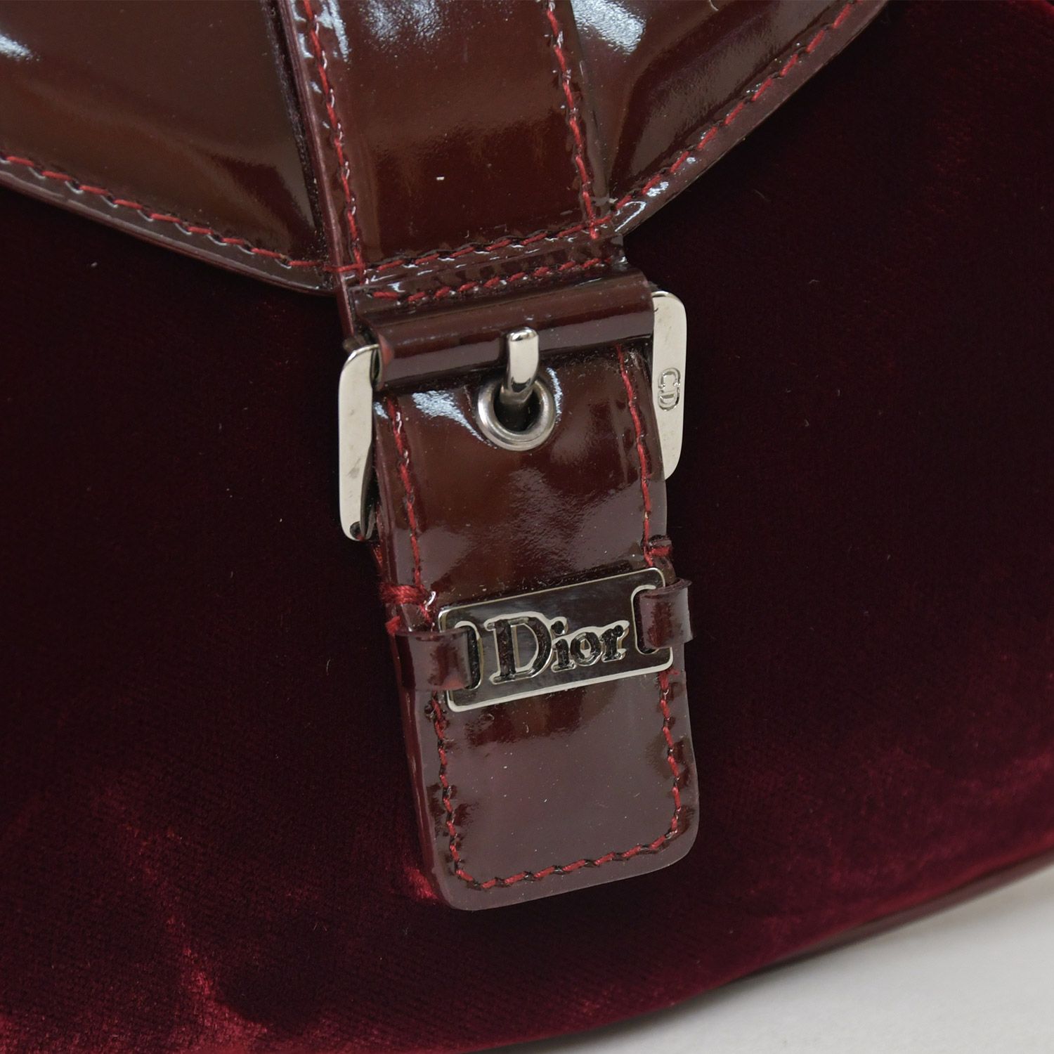 極美品 Christian Dior クリスチャンディオール バーガンディ ワイン