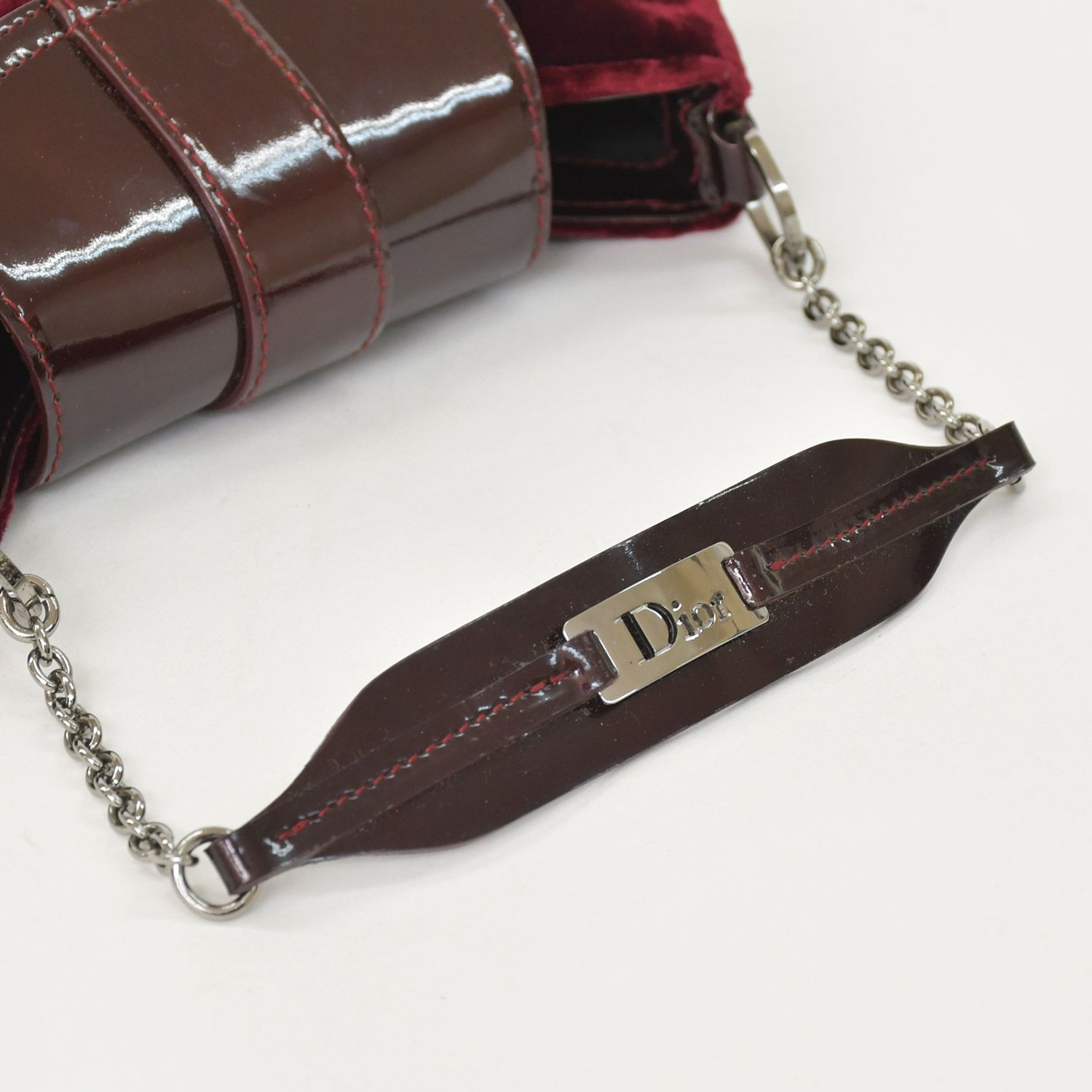 極美品 Christian Dior クリスチャンディオール バーガンディ ワイン
