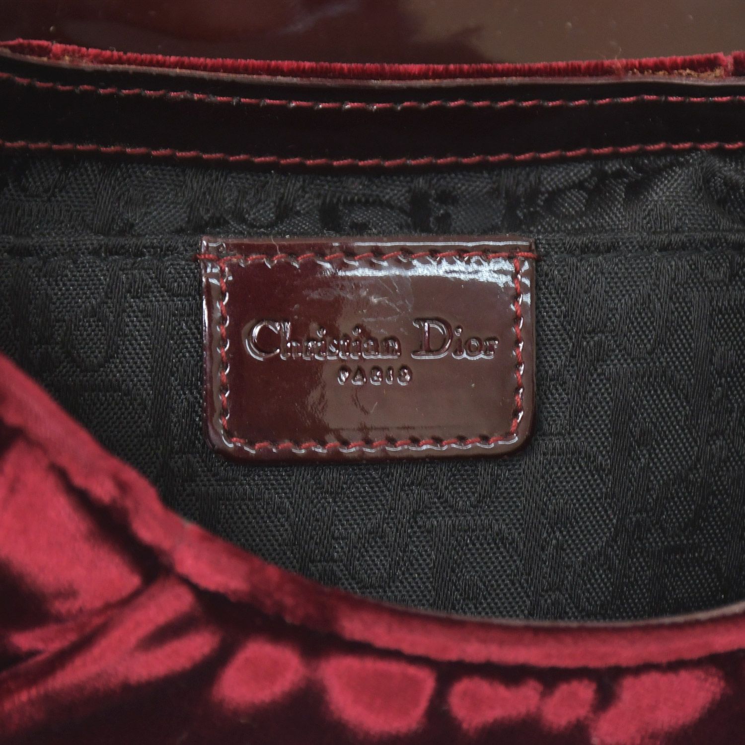 極美品 Christian Dior クリスチャンディオール バーガンディ ワイン