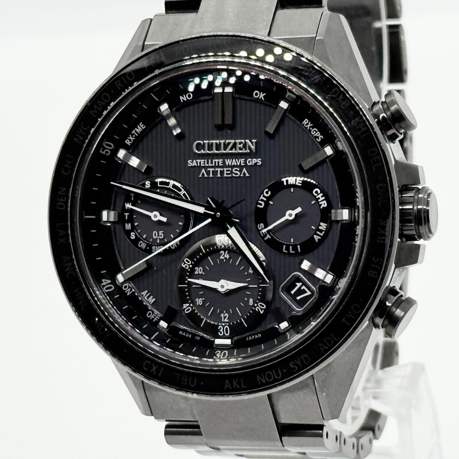 CITIZEN シチズン ATTESA アテッサ アクトラインブラックチタンシリーズ F950-0029S01 CC4055-65E ブラック ソーラー メンズ 腕時計 稼働品