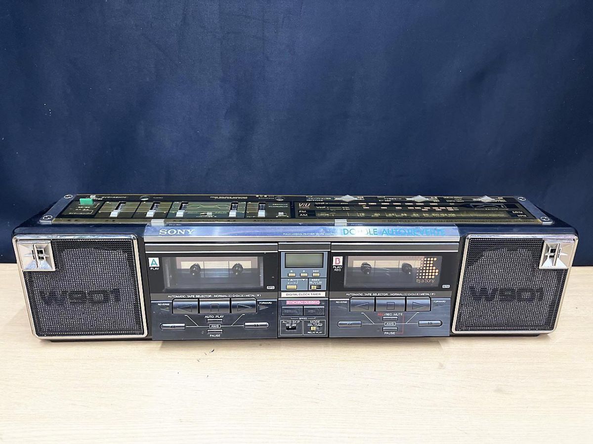 【現状品】 SONY ソニー ダブルカセット・ラジカセ 昭和レトロ 当時物 CFS-W901