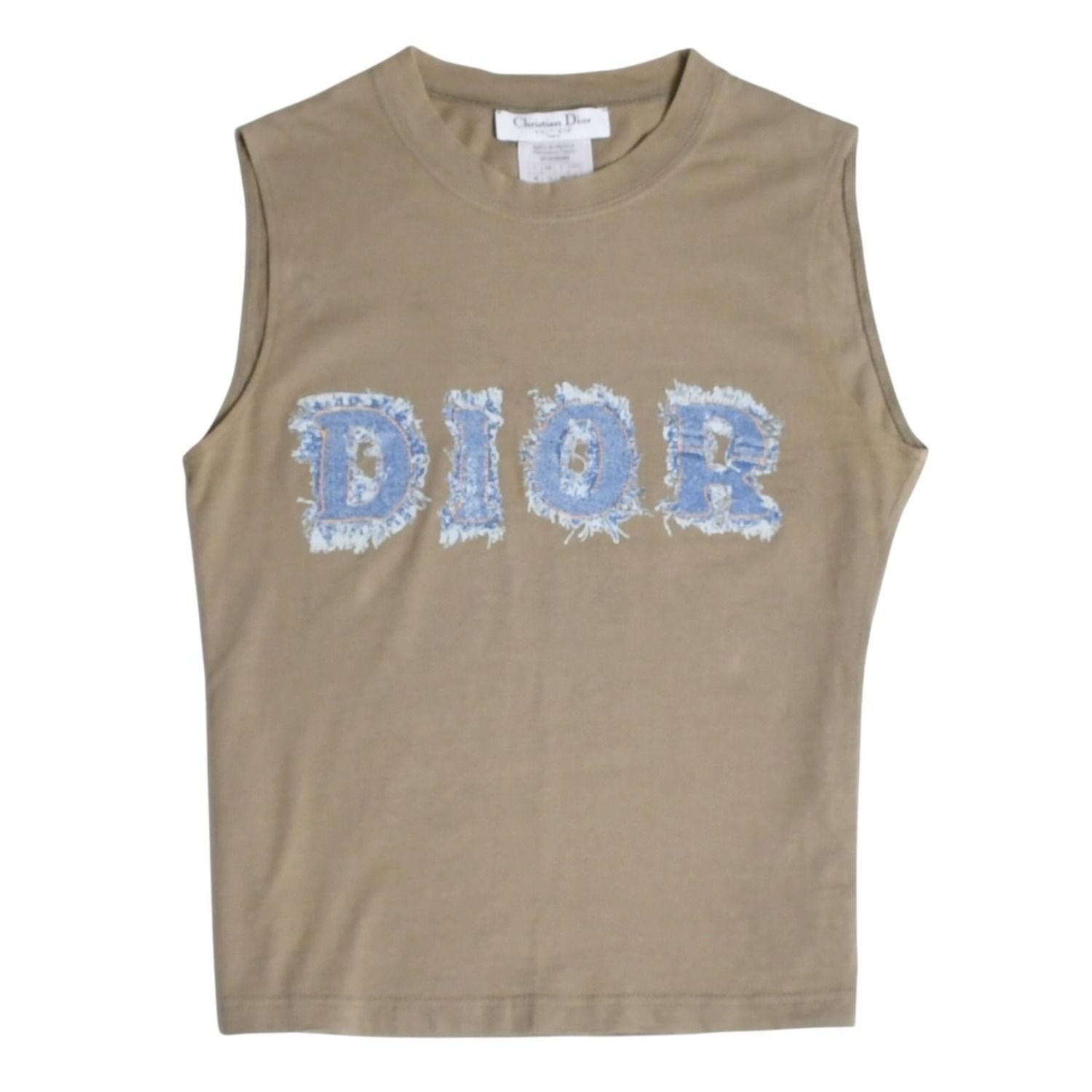 Christian Dior ノースリーブ 38Fサイズ　ガリアーノ期 極美品 Christian Dior クリスチャンディオール デニムロゴ
