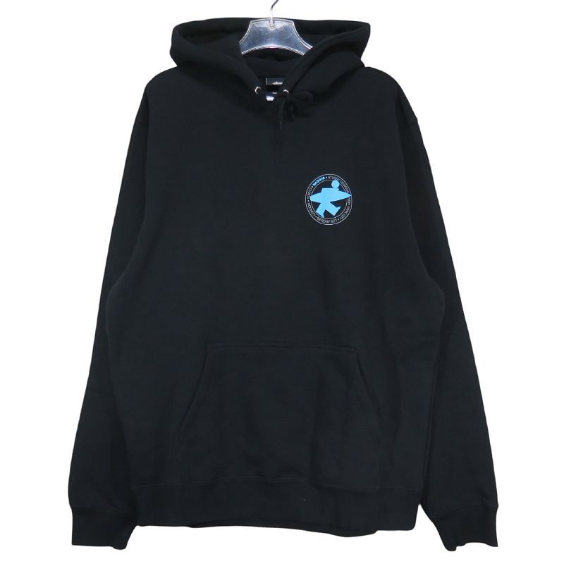 STUSSY ステューシー NAGOYA CHAPTER OPEN LIMITED SURFMAN HOODIE 名古屋 チャプト オープン記念 サーフマン フーディー ブラック トップス パーカー プルオーバー サイズXL June