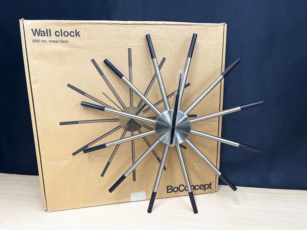 BoConcept ボーコンセプト Watch me 時計 メタルブラック 直径56cm