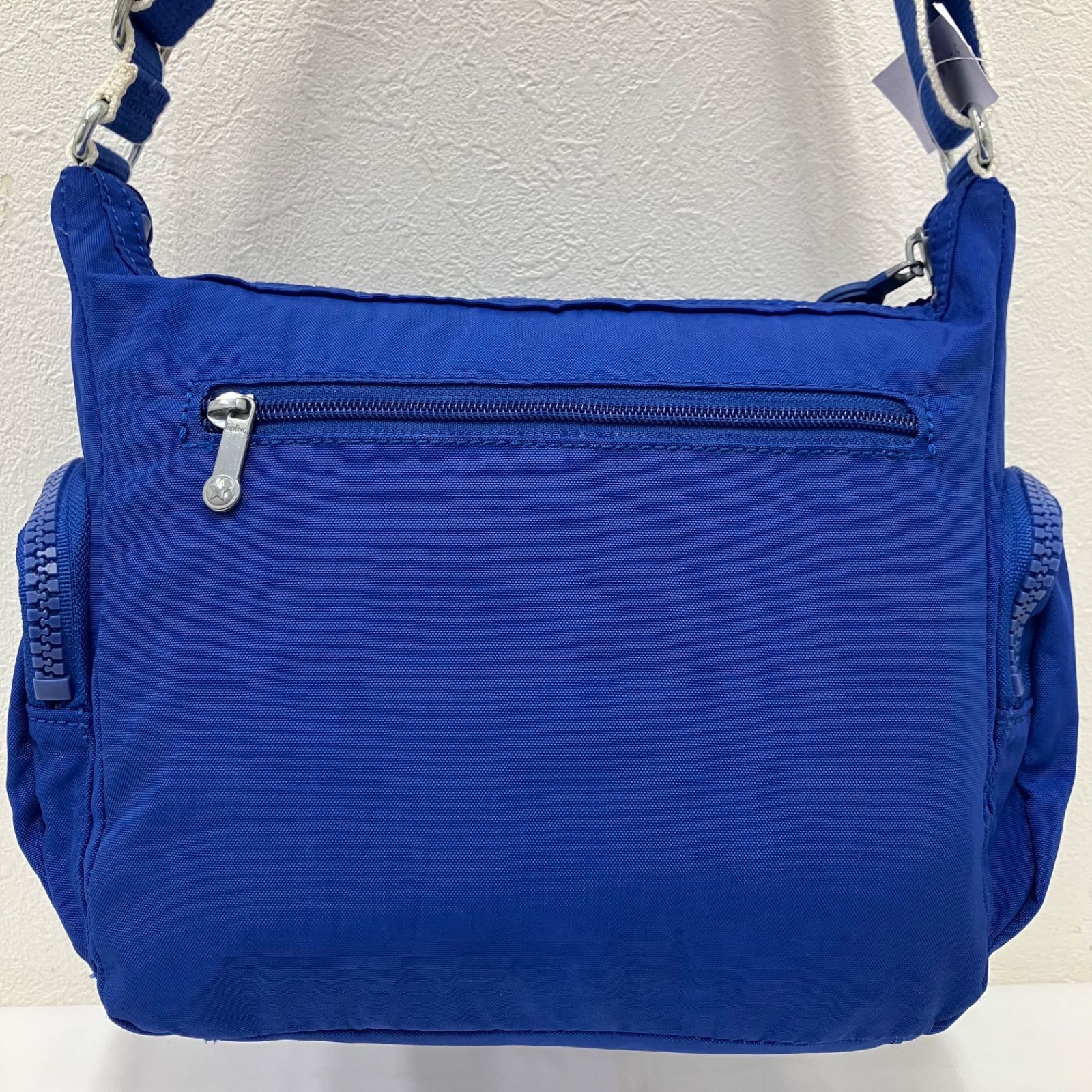 5304 Kipling キプリング ショルダーバッグ ブルー チャーム付き 