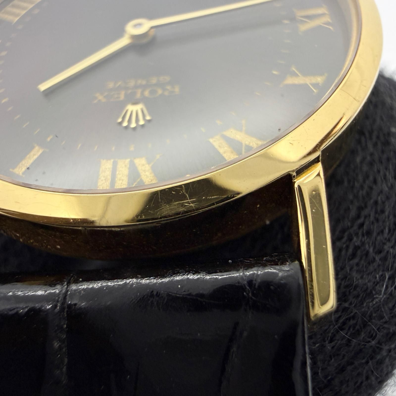 ROLEX ロレックス チェリーニ K18 YG ダークグレー 4109 手巻き 